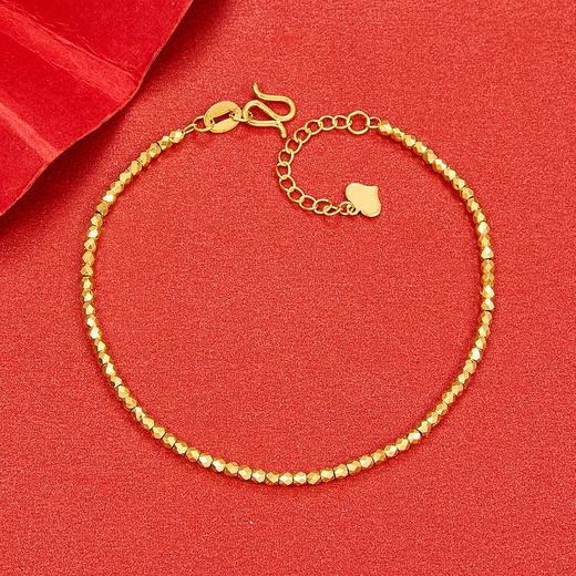 【限时克减150元】足金999 (足金999字印)5G黄金纯蹦迪珠调节手链蹦迪珠手链（内里为足金链）(5GSL00093)（预售产品下单后不退款不退货不换货不补差价） 商品图0