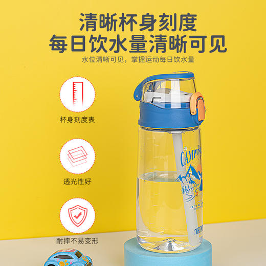 德国Thermos膳魔师 儿童吸管杯夏季宝宝水杯大容量学饮杯露营系列 550ml 3岁+ 商品图3