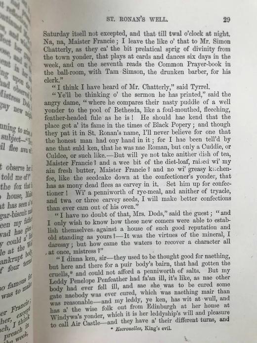 1871年 司各特《圣罗南之泉》 卷首配版画插图 真皮精装32开 商品图4