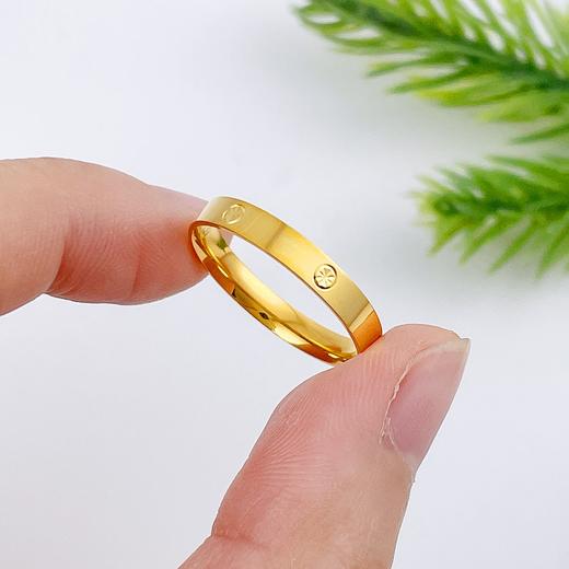 【限时克减150元】足金999.9 实心固口螺丝纹镜面金戒指（面宽约2.6-3mm）(AIJZ00033)（预售产品下单后不退款不退货不换货不补差（预售产品下单后不退款不退货不换货不补差 商品图2