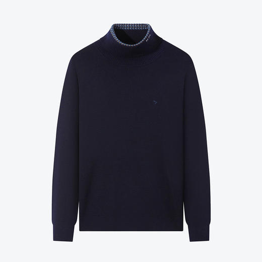 【可机洗针织衫】柒牌男装高领毛衣秋冬新款含羊毛防静电保暖毛衫	125Y70250 商品图4