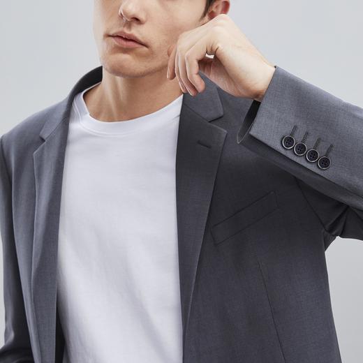 柒牌休闲西服男春秋新款商务职业工装单西外套平驳领男士西装	124C70310 商品图3