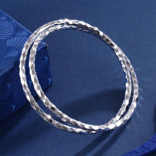 子佩集S999银【情细流长】手镯【BA50107】两个圈2312 商品图1