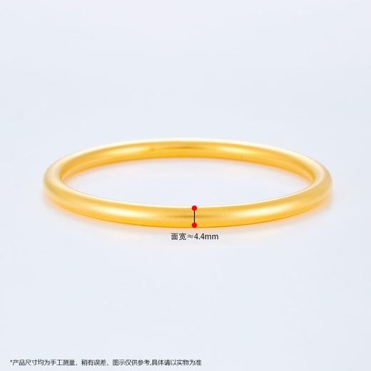 【限时克减150元】足金999.9  【油亮半空心】古法传承(面宽约4.3-4.5mm)古法光圈古法素圈固口古法手镯(GFSZW00022-01)（预售产品下单后不退款不退货不换货不补差价） 商品图3