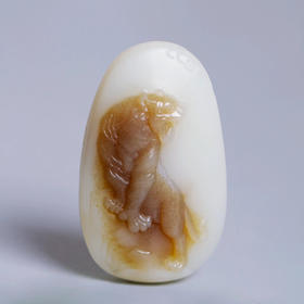 和田玉【虎虎生威】白玉俏糖色