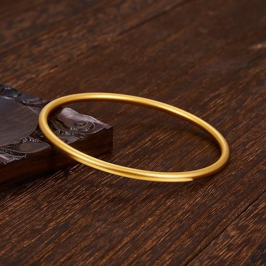 【限时克减150元】足金999.9  【油亮实心】古法传承(面宽约2.7-2.9mm)古法光圈古法素圈固口古法手镯(GFSZW00020-01)（预售产品下单后不退款不退货不换货不补差价） 商品图1