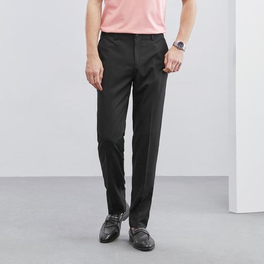 【含桑蚕丝/莫代尔】柒牌西裤男士春夏新款商务通勤直筒男裤	124H71210 商品图1