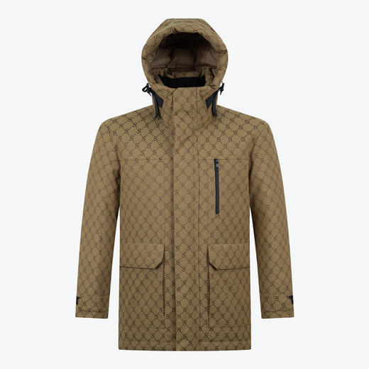 【白鹅绒】柒牌连帽羽绒服男冬季新款时尚潮流字母提花保暖厚外套	125E70730 商品图4