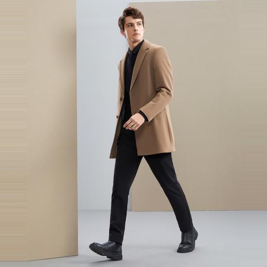 【一衣两穿】柒牌平驳领毛呢大衣男可脱卸鹅绒内胆中长款保暖外套	125D70220 商品图3