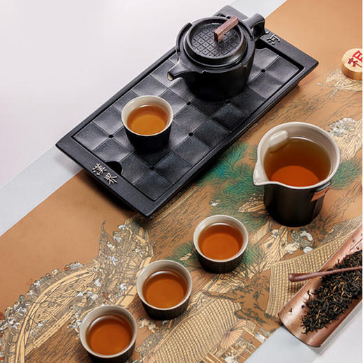 陆宝棋开得胜茶组 禅风黑1壶1海6杯 商品图2