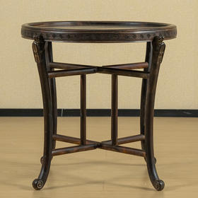 二十世纪 紫檀折叠式四足圆台