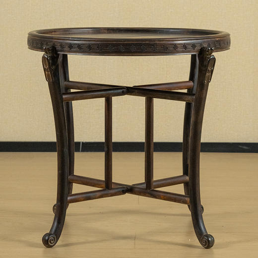 二十世纪 紫檀折叠式四足圆台 商品图0