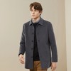 【含羊毛】柒牌男士毛呢大衣秋冬季休闲翻领格子双面呢子外套	125D70280 商品缩略图1