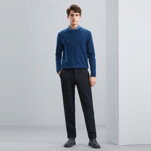 柒牌休闲裤男秋冬新款弹力磨毛直筒裤子通勤百搭男士针织长裤	125H70780 商品图3