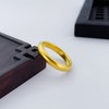 【限时克减150元】足金999.9 古法空心光圈戒指素圈戒指固口圈戒内平外弧戒指扁素圈戒（面宽约3.1-3.5mm）(AIGFJZ00004)（预售产品下单后不退款不退货不换货不补差价 商品缩略图0
