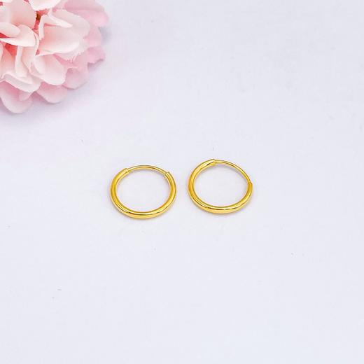 【限时克减150元】足金999 (足金999字印)5G黄金光面光圈耳圈(5GES00167-02)（预售产品下单后不退款不退货不换货不补差（预售产品下单后不退款不退货不换货不补差 商品图1