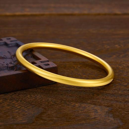 【限时克减150元】足金999.9  【油亮半空心】古法传承(面宽约4.3-4.5mm)古法光圈古法素圈固口古法手镯(GFSZW00022-01)（预售产品下单后不退款不退货不换货不补差价） 商品图1