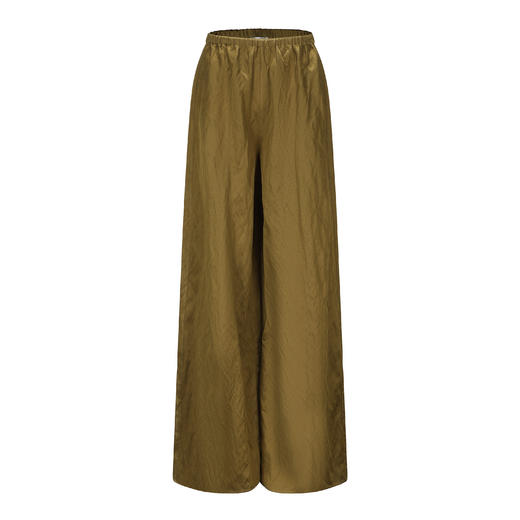 Ruohan  橄榄绿松紧腰阔腿裤 商品图6