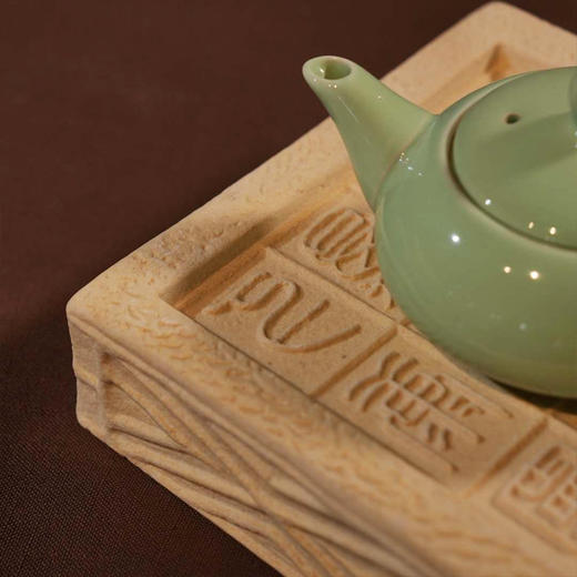 （部分下单赠汉陶杯垫）巴蜀汉陶·仿汉砖干泡茶台 | 将非遗做成专利，能“喝水”的茶盘，太实用了！ 商品图2