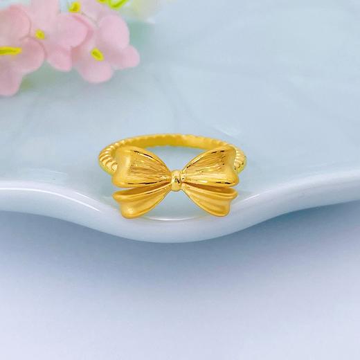 【限时克减150元】足金 3D硬金固口七彩蝴蝶结女戒(AR3DJZ00006)（预售产品下单后不退款不退货不换货不补差价）（预售产品下单后不退款不退货不换货不补差价） 商品图0