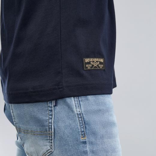 【3A抗菌】柒牌短袖男T恤夏季薄款时尚休闲多色纯棉圆领体恤	124T71310 商品图3