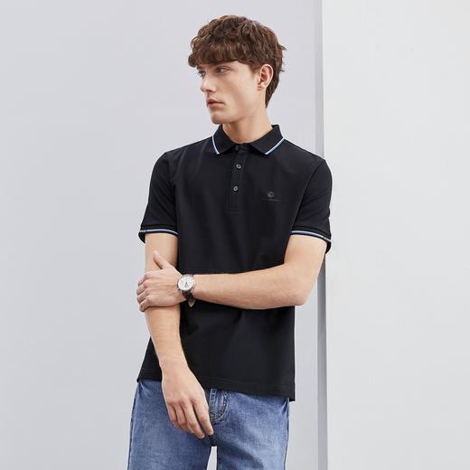 【冰爽棉/3A抗菌2A防螨】柒牌polo衫男士短袖夏季薄款休闲翻领T恤	124T70420 商品图1