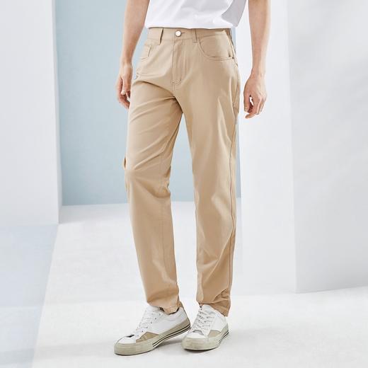 【五袋裤】柒牌休闲裤男士春夏新款时尚休闲字母印花直筒长裤	124H71600 商品图1