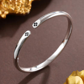 子佩集S999银【情牵四叶】手镯【BA50099】四叶草2312