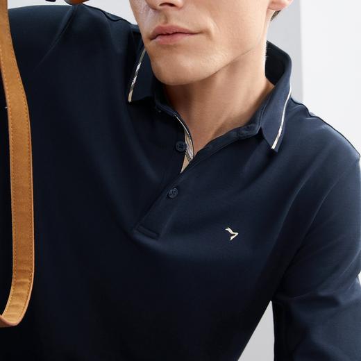 【5A抗菌】柒牌polo衫男长袖秋季薄款舒适有型多色翻领T恤衫	125T70150 商品图2