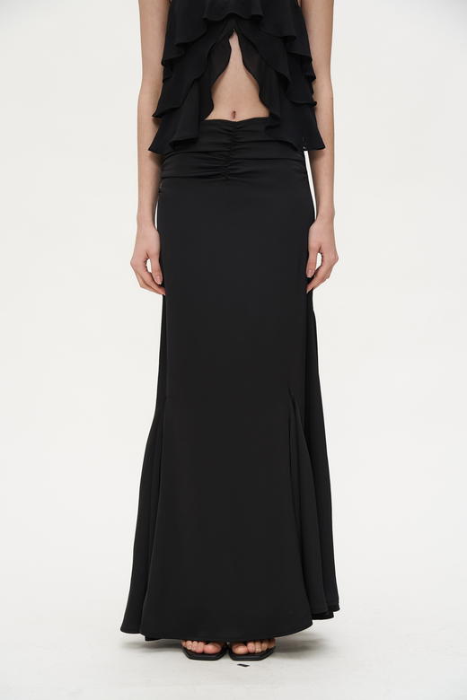 Pola褶裥垂坠鱼尾超长半身裙 商品图2