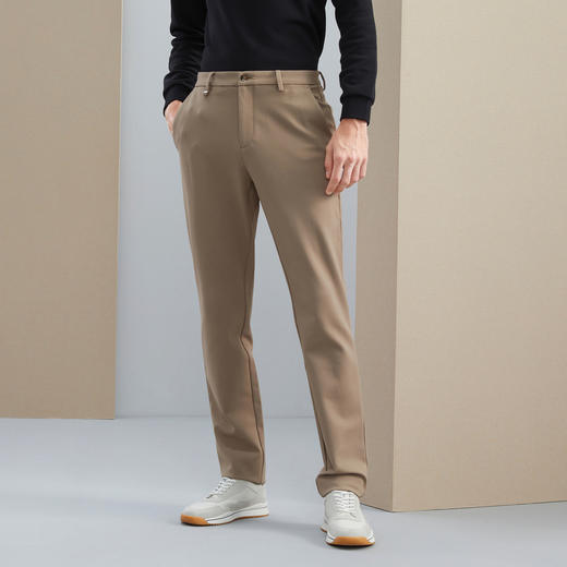 【针织高弹】柒牌男士休闲裤秋冬新款商务通勤职业百搭直筒男裤子	125H70680 商品图1