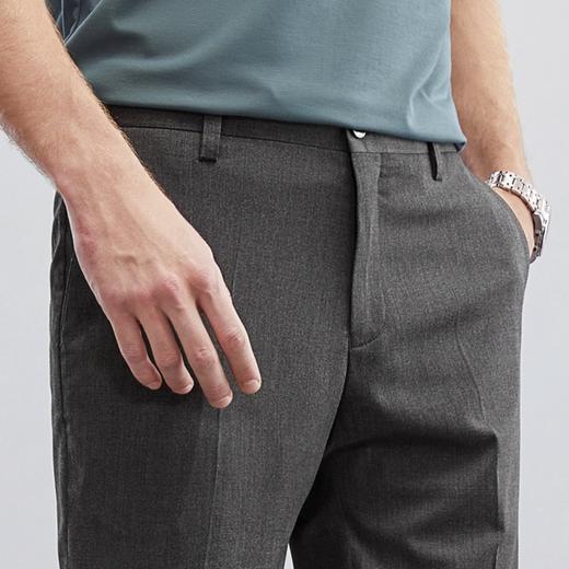 【含桑蚕丝/莫代尔】柒牌西裤男士春夏新款商务通勤直筒男裤	124H71210 商品图3