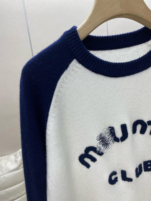 MM 2024春季新款 字母刺绣 插肩袖羊毛针织衫毛衣女 Z-11215 商品图12