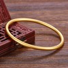【限时克减150元】足金999.9  【磨砂半空心】古法传承面宽约3.4-3.6mm古法素圈古法光圈固口古法手镯(GFSZW00014-04)（预售产品下单后不退款不退货不换货不补差价） 商品缩略图0