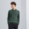 【含羊绒】柒牌青果领羊毛衫男秋冬新款字母提花保暖舒适毛衣	125Y70460 商品缩略图1