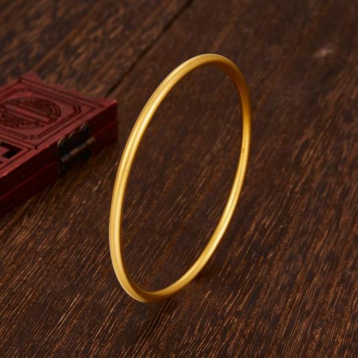 【限时克减150元】足金999.9  【油亮实心】古法传承(面宽约2.7-2.9mm)古法光圈古法素圈固口古法手镯(GFSZW00020-01)（预售产品下单后不退款不退货不换货不补差价） 商品图0