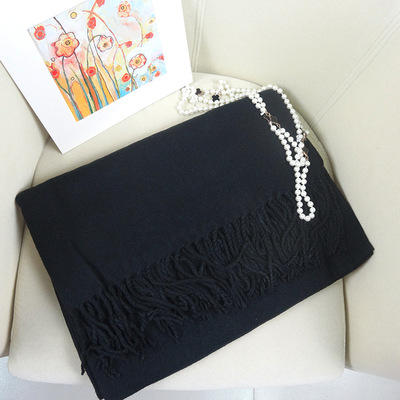 张辛苑同款民族风复古中国红色百搭仿羊绒围巾披肩 商品图4