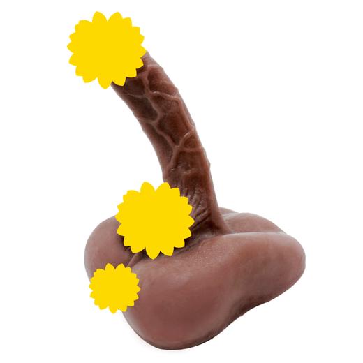 白皮黑皮体育生猛男坐地炮阳具倒模随意弯曲两种肤色 商品图6