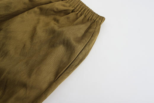 Ruohan  橄榄绿松紧腰阔腿裤 商品图7