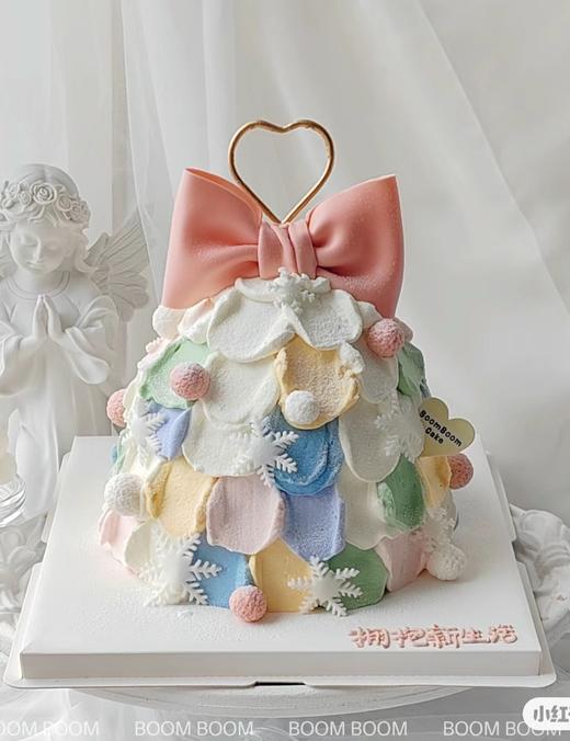 【臻品系列】---【翻糖蝴蝶结彩色塔】 商品图1