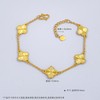 【限时克减150元】足金999.9 【精品】调节实心单层双面镭射车花四叶草手链五花手链（面宽约9.9mm，厚约0.9mm)(OSL00086-2)（预售产品下单后不退款不退货不换货不补差价） 商品缩略图3