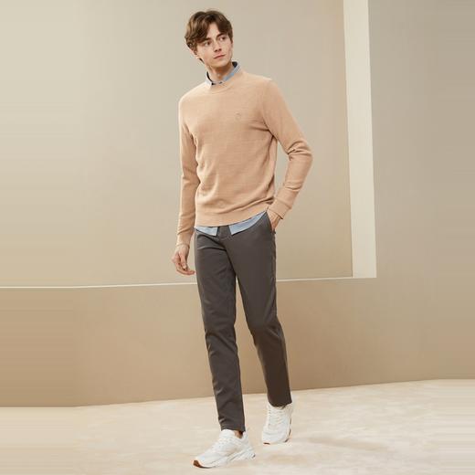 【含羊绒】柒牌毛衫男秋冬新款时尚休闲百搭长袖圆领保暖毛衣	125Y70440 商品图3