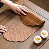 竹编大漆主人席竹茶席禅意竹制小号隔热垫桌旗布干泡茶具配件茶垫防水茶帘 商品缩略图4
