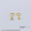 【限时克减150元】足金999 (足金999字印)5G黄金空心喷砂西瓜珠泡钉耳钉（约3mm）(5GES00427-01)（预售产品下单后不退款不退货不换货不补差价） 商品缩略图2
