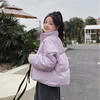 韩系短款面包服【小个子棉服女外套】大码宽松 蓝色棉衣 胖MM 学院风棉服 商品缩略图2