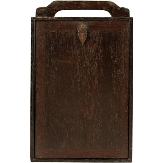 清 紫檀拉门式提梁文房箱 商品图5