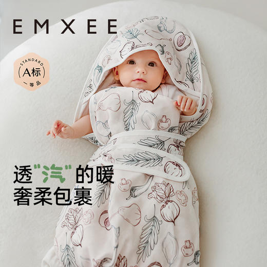 【新客福利】EMXEE嫚熙婴童纱罗夹棉抱被 商品图5