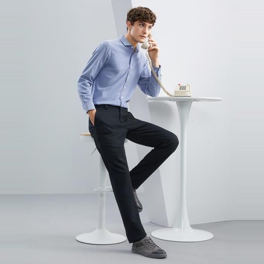 柒牌男装休闲裤男秋冬新款商务百搭中青年针织弹力直筒长裤子	125H70730 商品图3