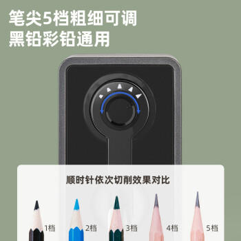 得力（deli）学生可自动进笔手摇卷笔刀削笔机/铅笔削笔器/削笔刀/转笔刀 儿童文具考试生日开学礼物蓝 商品图3