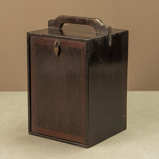 清 紫檀拉门式提梁文房箱 商品图1